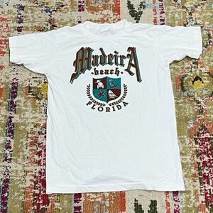 Vintage Madeira Beach, Florida Summer Beach Vacation Travel 1980s Tshirt